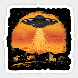 area 51, aliens, resident alien, abduction, alien invasion, ufo, sci fi, extraterrestrial, space, roswell, flying saucer, ufos Sticker